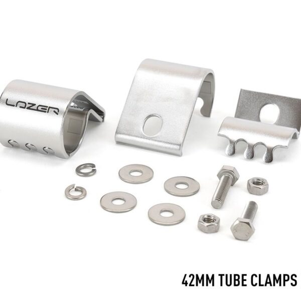 Οριζόντιος σφιγκτήρας σωλήνων - 42mm Ασημί Lazerlamps