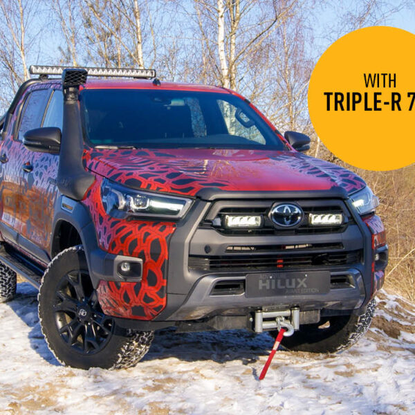 Σετ τοποθέτησης γρίλιας για Toyota Hilux Invincible X (2021+) με Triple-R 750 Std 9240 Lumens Lazerlamps