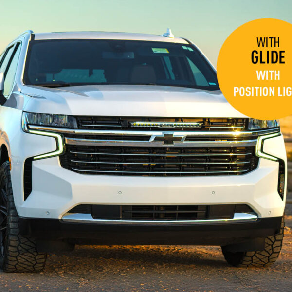 Σετ γρίλιας για Chevrolet Tahoe (2021-2022) & Suburban (2021-2024) Με Glide Με φώτα θέσης 11500 Lumens Lazerlamps