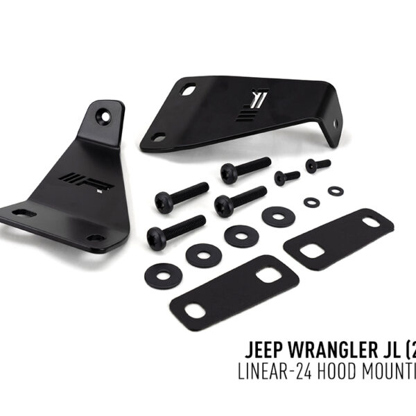 Μπρακέτο τοποθέτησης Καπό για Jeep Wrangler JL (2017+) με Linear 24 Lazerlamps