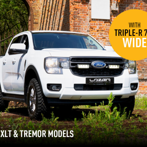 Σετ γρίλιας για Ford Ranger XL/XLT/TREMOR (2023+) με Triple-R 750 Wide 9240 Lumens Lazerlamps