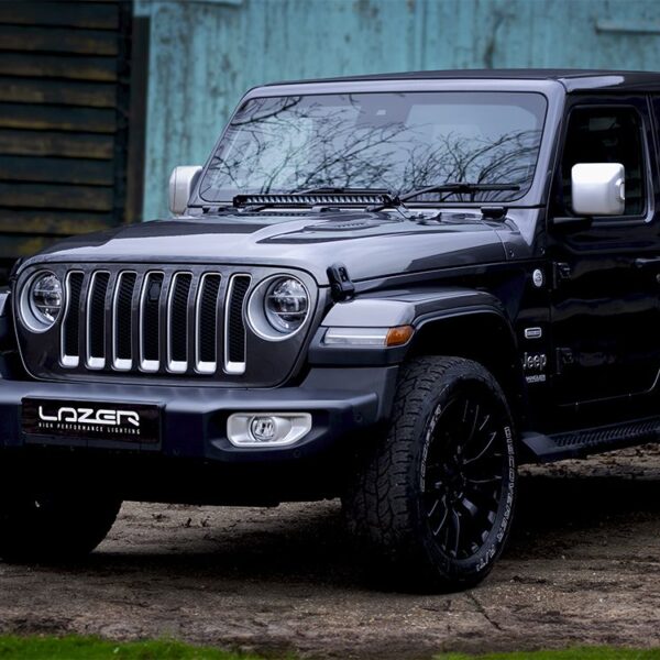 Σετ τοποθέτησης Καπό για Jeep Wrangler JL (2017+) με Linear 24 Elite 18000 Lumens Lazerlamps
