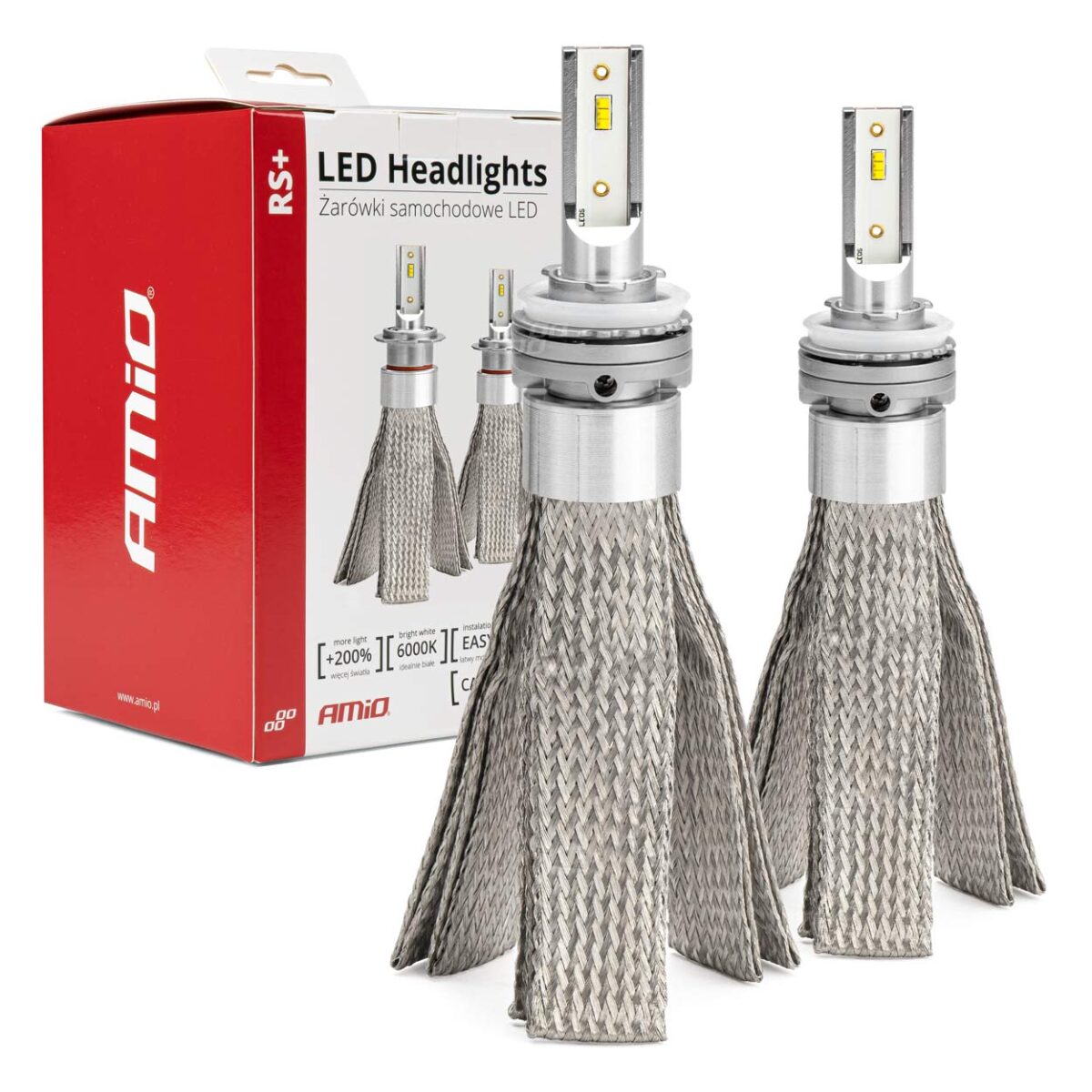 H8/H9/H11 RS+ SERIES 12-36V 50W 6000K 3500lm +200% LED CAN-BUS (ΨΥΚΤΡΑ ΛΕΠΙΔΕΣ ΦΤΕΡΟΥ) ΑΜΙΟ - 2ΤΕΜ - Image 1