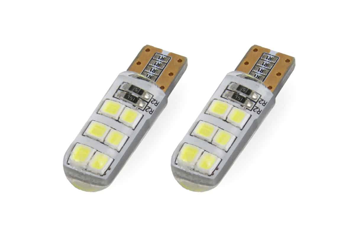 T10 ΛΑΜΠΑΚΙ STANDARD LED SILCA 12V - 1,5W - 5600K - 12LED (ΛΕΥΚΟ/ΨΥΧΡΟ) AMiO - 2 ΤΕΜ. - Image 1