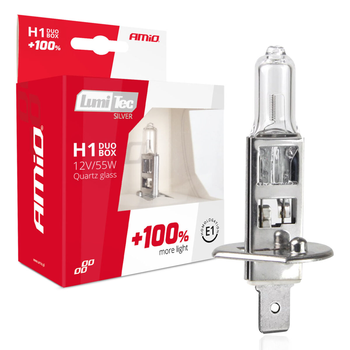 H1 12V 55W P14,5s LUMITEC SILVER ΑΛΟΓΟΝΟΥ +100% UP TO 25m ΑΜΙΟ- 2 ΤΕΜ. - Image 1