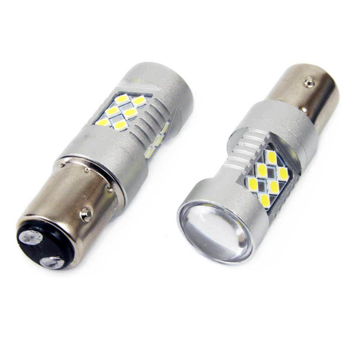 P21/5W BA15d 12/24V 24xSMD 3030 6.000K LED CAN-BUS 15SMD 2835 AMIO -2 ΤΕΜ. - Image 2