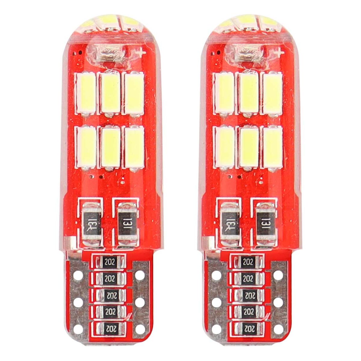 T10 W5W 12V W2,1x9,5d ΛΕΥΚΟ 5.600K 15SMDx4014 LED ΣΙΛΙΚΟΝΗΣ (ΚΑΡΦΩΤΟ - CAN-BUS) 2ΤΕΜ. - Image 1