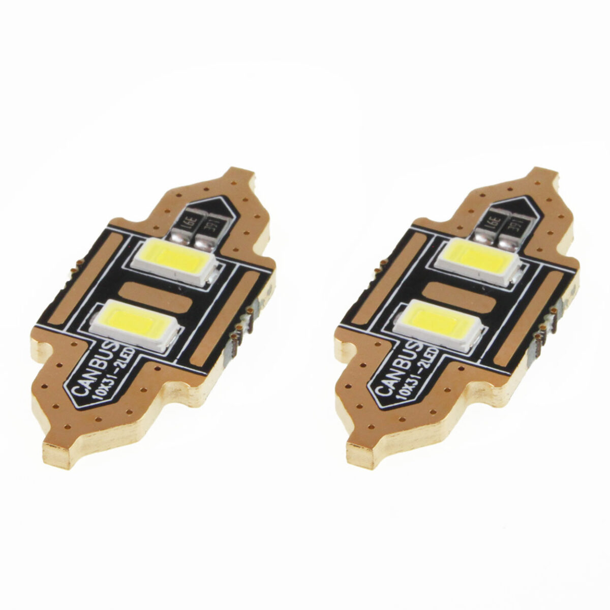 ΛΑΜΠΑΚΙΑ ΠΛΑΦΟΝΙΕΡΑΣ 31mm 12V 5.600K 2xSMD 5730 LED AMIO - 2 ΤΕΜ. - Image 2