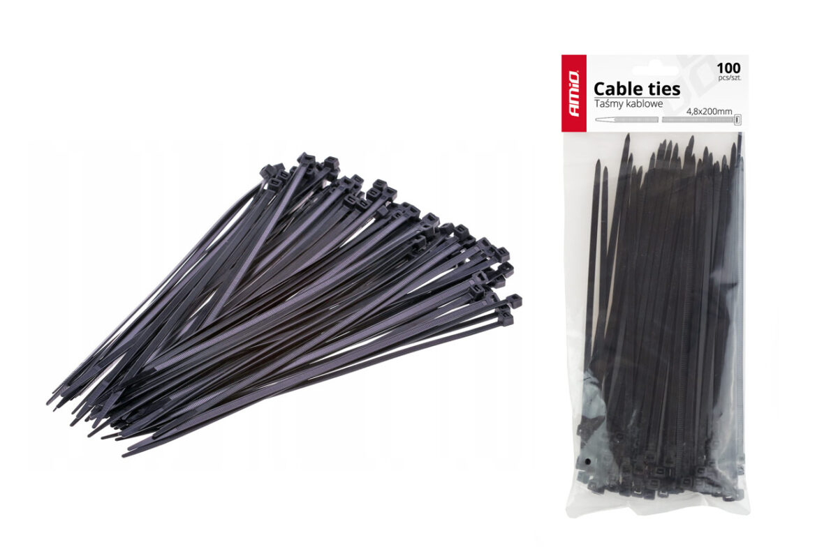 ΔΕΜΑΤΙΚΑ / ΔΕΤΙΚΑ ΚΑΛΩΔΙΩΝ TIE WRAP 2,5 X 100mm (ΜΑΥΡΟ) - 100 ΤΕΜ.  - Image 1