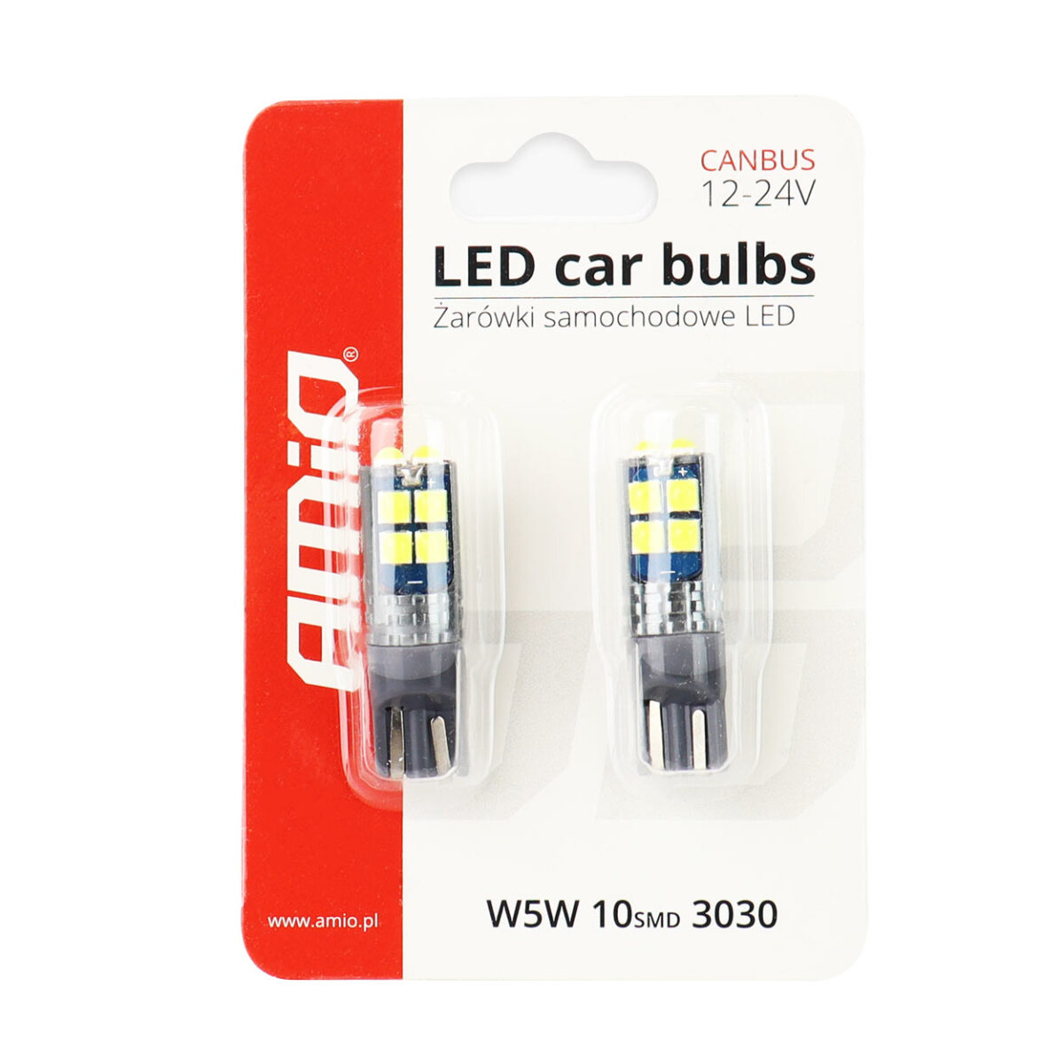 T10 W5W 12V W2,1x9,5d ΛΕΥΚΟ 10SMDx3030 (ΚΑΡΦΩΤΟ - CAN-BUS) 2ΤΕΜ. - Image 3