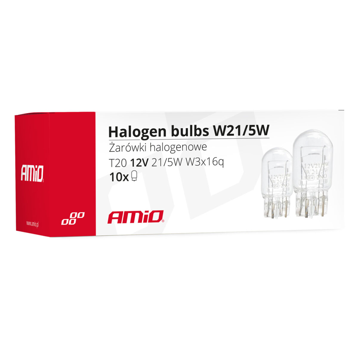 W21/5W (T20) 12V 21/5W W3x16q (ΚΑΡΦΩΤΟ ΑΚΑΛΥΚΟ) ΑΛΟΓΟΝΟΥ AMIO - 10 ΤΕΜ. - Image 3