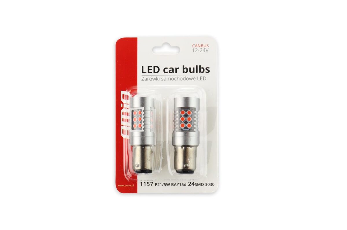 PR21/5W 12/24V 1,3/1,7W 6.000k LED 24xSMD3030 CAN-BUS ΚΟΚΚΙΝΟ 18x56mm 2ΤΕΜ. - Image 4