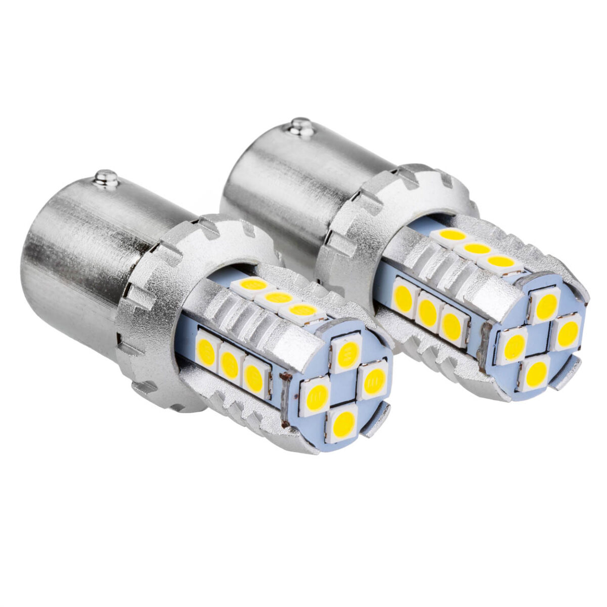 R5W/R10W P21W BA15S 12/24V 16xSMD 3030 LED ΛΕΥΚΟ CAN-BUS 2ΤΕΜ. - Image 2