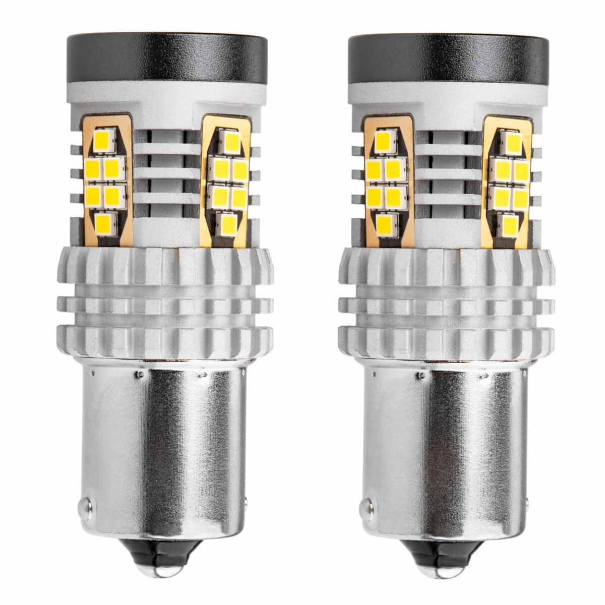 ΛΑΜΠΑΚΙΑ ΜΟΝΟΠΟΛΙΚΑ LED ΛΕΥΚΑ CAN-BUS P21W BA15S 12/24V 24xSMD 3020 ΑMiO - 2 TEM. - Image 1