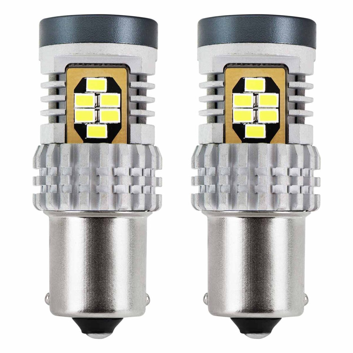 ΛΑΜΠΑΚΙΑ ΜΟΝΟΠΟΛΙΚΑ LED ΛΕΥΚΑ CAN-BUS P21W BA15S 12/24V 24xSMD 3020 ΑMiO - 2 TEM. - Image 2