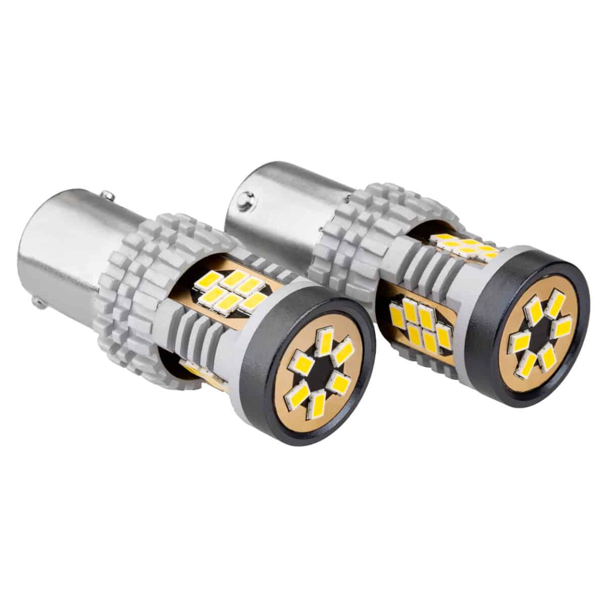 ΛΑΜΠΑΚΙΑ ΔΙΠΟΛΙΚΑ LED ΛΕΥΚΑ CAN-BUS P21/5w BAY15D 12/24V 24xSMD 3020 ΑMiO - 2 TEM. - Image 3