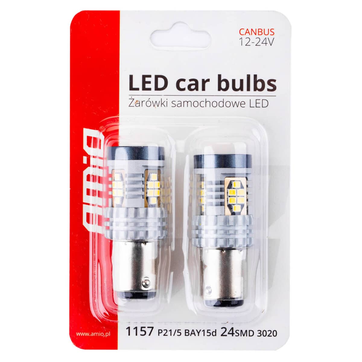 ΛΑΜΠΑΚΙΑ ΜΟΝΟΠΟΛΙΚΑ LED ΛΕΥΚΑ CAN-BUS P21W BA15S 1156 39xSMD 2016 ΑMiO - 2 TEM. - Image 4