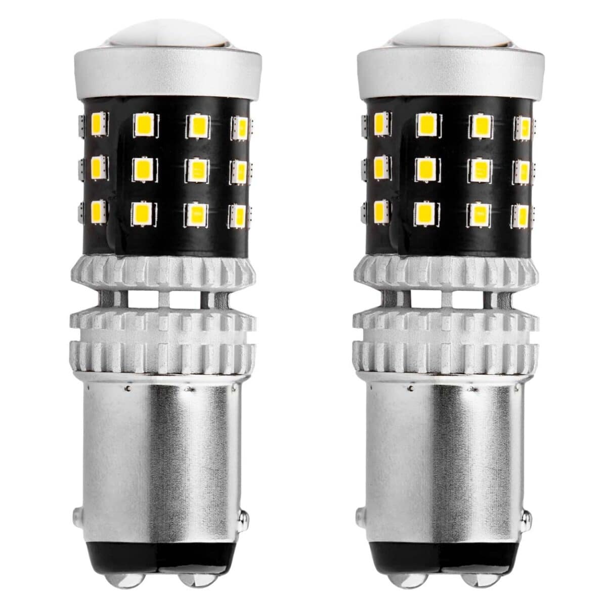 ΛΑΜΠΑΚΙΑ ΔΙΠΟΛΙΚΑ LED ΛΕΥΚΑ CAN-BUS P21/5w BAY15D 12/24V 39xSMD 2016 ΑMiO - 2 TEM. - Image 1