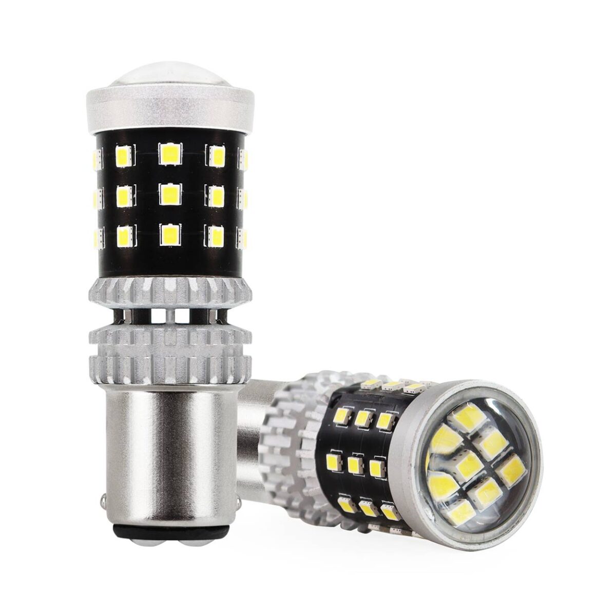 ΛΑΜΠΑΚΙΑ ΔΙΠΟΛΙΚΑ LED ΛΕΥΚΑ CAN-BUS P21/5w BAY15D 12/24V 39xSMD 2016 ΑMiO - 2 TEM. - Image 2