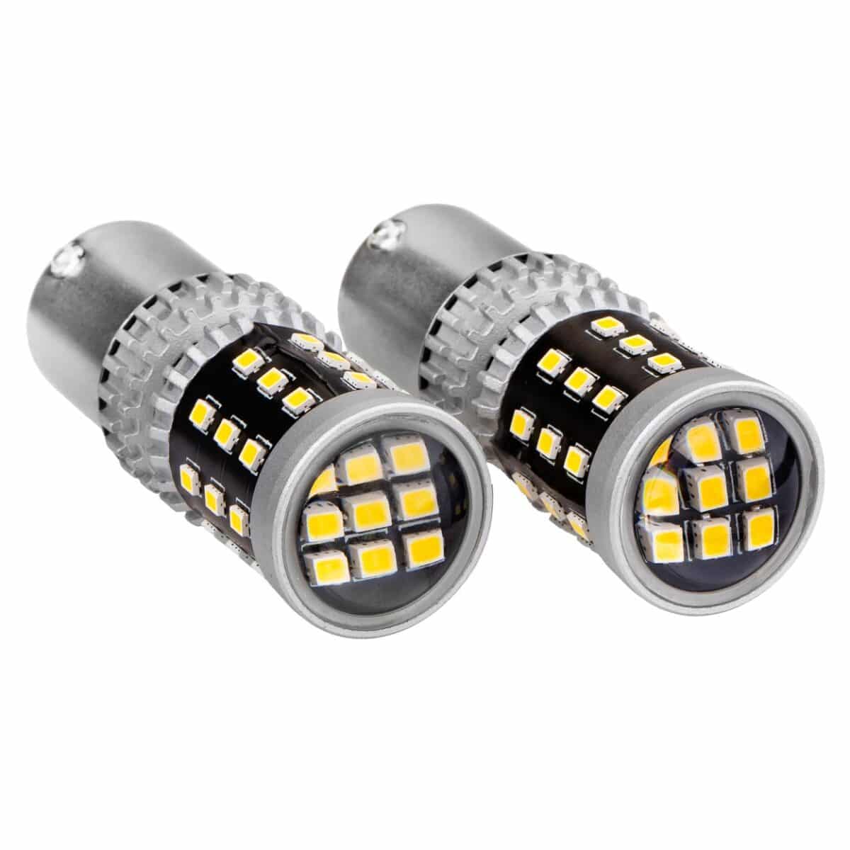 ΛΑΜΠΑΚΙΑ ΔΙΠΟΛΙΚΑ LED ΛΕΥΚΑ CAN-BUS P21/5w BAY15D 12/24V 39xSMD 2016 ΑMiO - 2 TEM. - Image 3