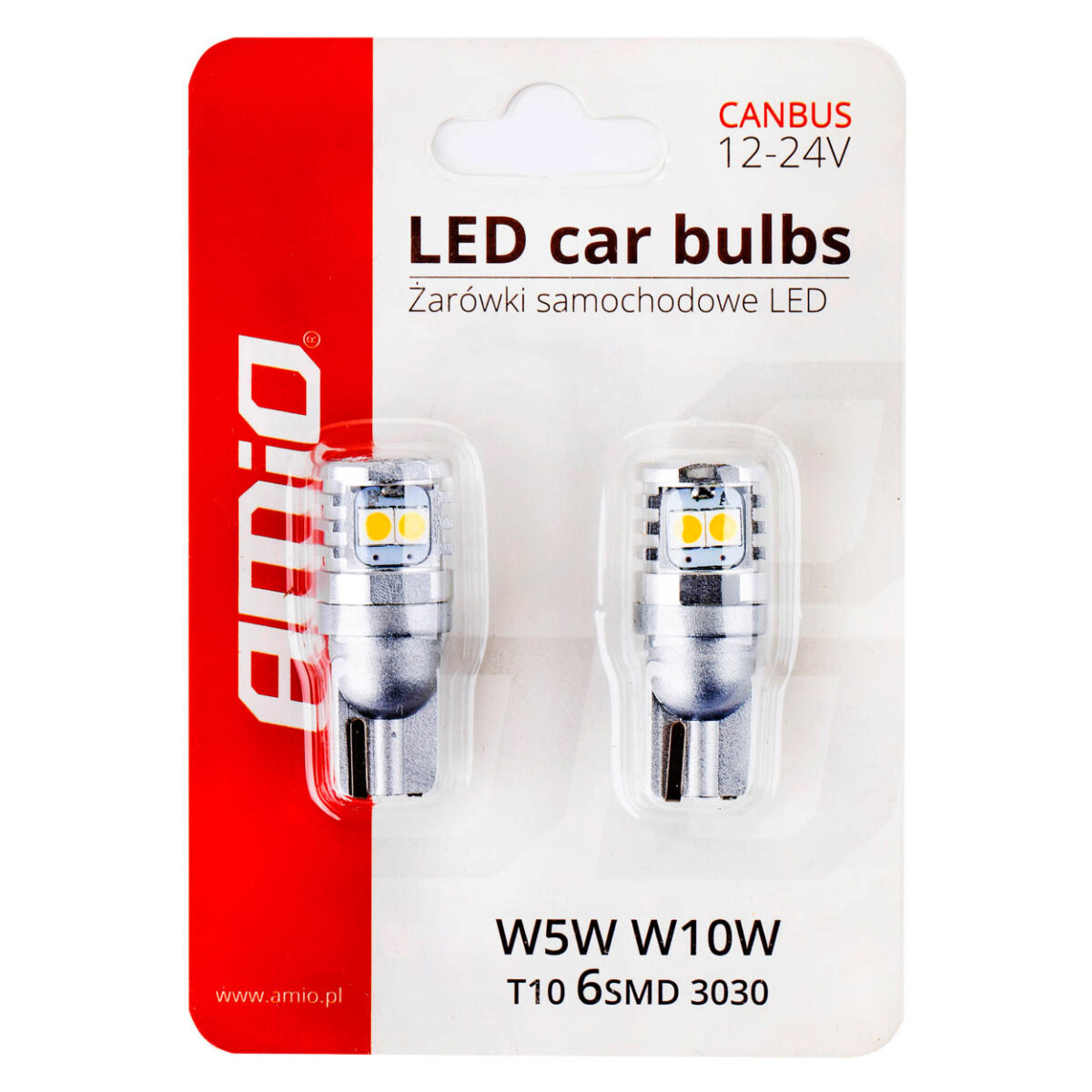T10 W5W/W10W 12/24V W2,1x9,5d 6SMDx3030 ΛΕΥΚΟ (ΚΑΡΦΩΤΟ - CAN-BUS) AMIO 2ΤΕΜ. - Image 6