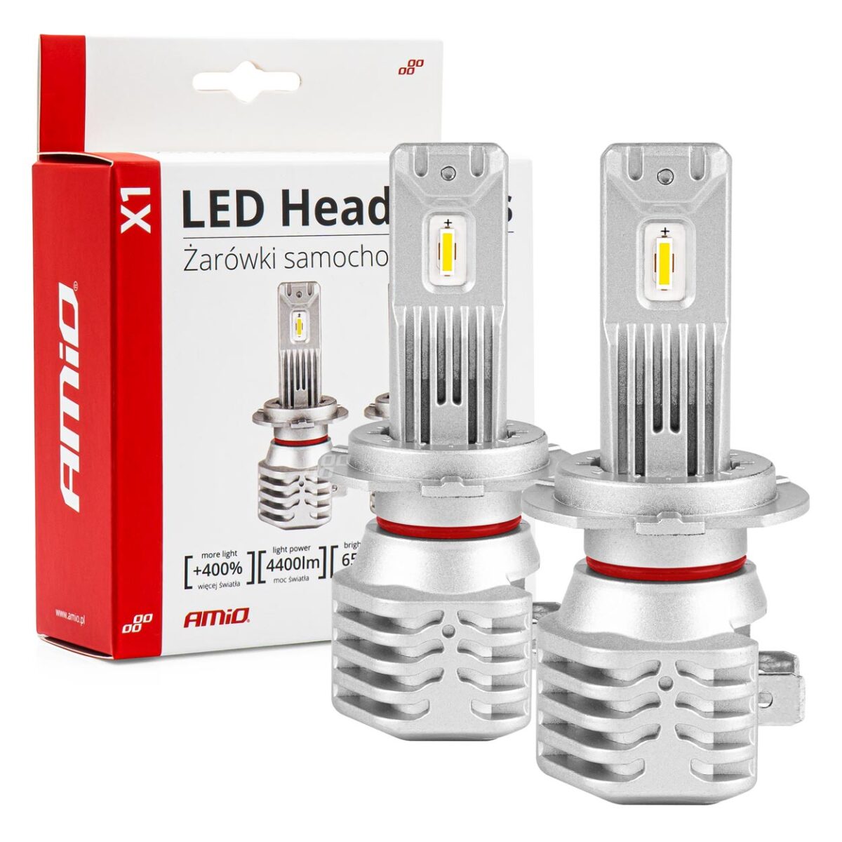 ΛΑΜΠΕΣ LED H7 10-16V 40W 6.500K 4400lm  (ΨΥΚΤΡΑ) X1 AMIO - 2ΤΕΜ. - Image 1