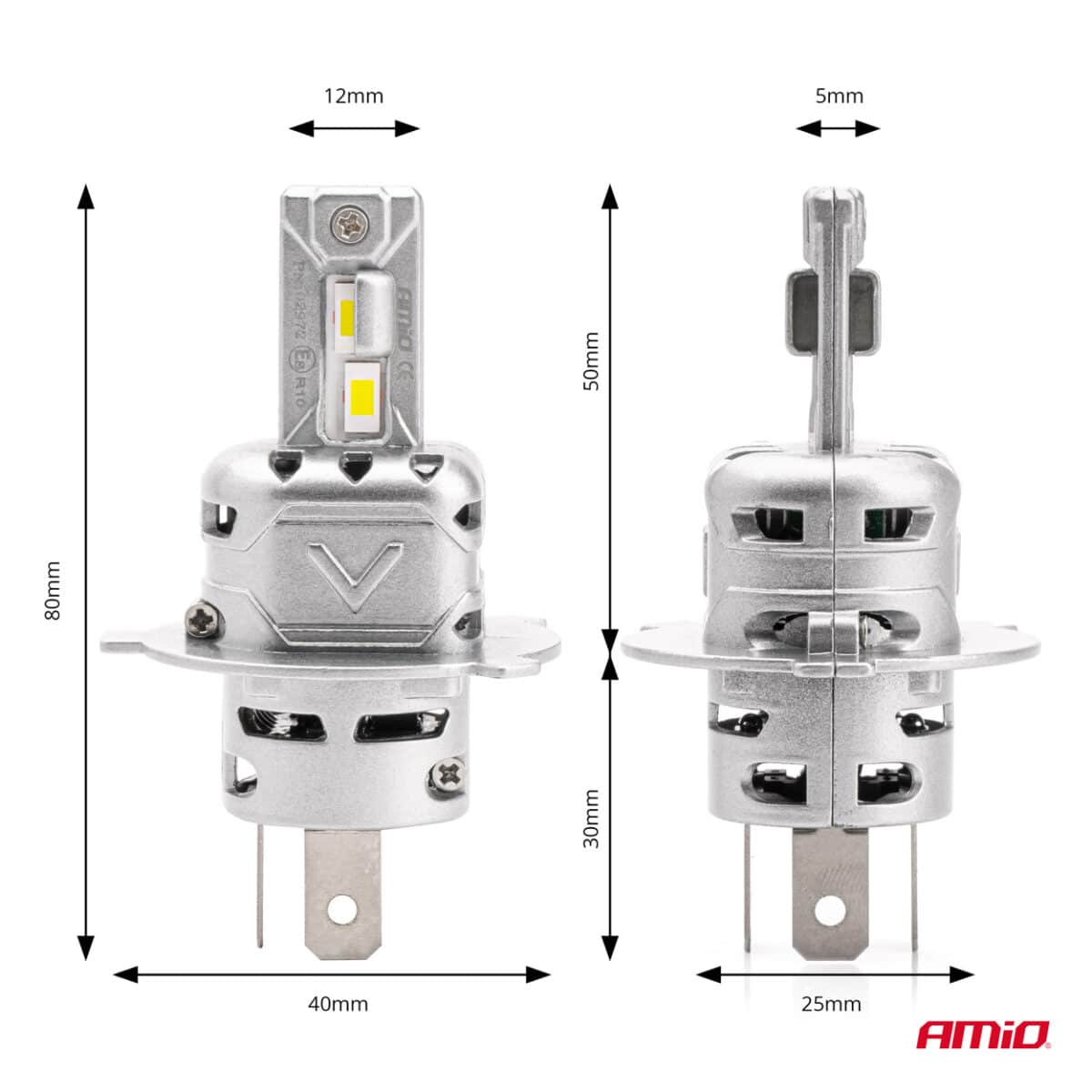 ΛΑΜΠΕΣ LED H4 10-16V 72W 6.500K 7920lm CANBUS (ΑΝΕΜΙΣΤΗΡΑΚΙ) X2 SERIES AMIO - 2ΤΕΜ. - Image 3