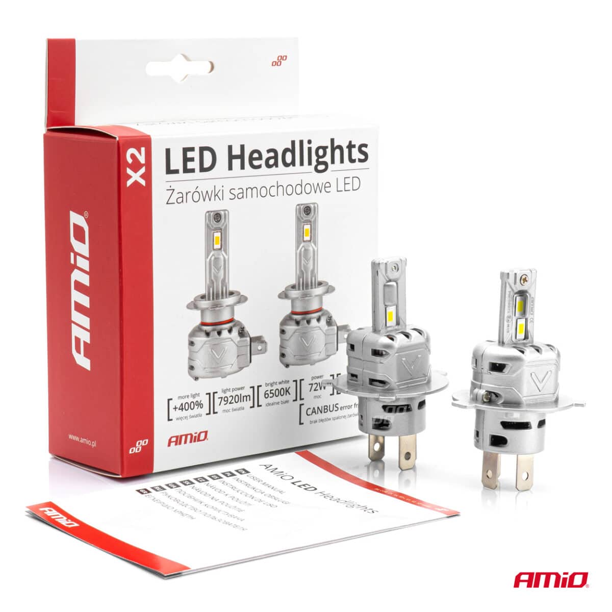 ΛΑΜΠΕΣ LED H4 10-16V 72W 6.500K 7920lm CANBUS (ΑΝΕΜΙΣΤΗΡΑΚΙ) X2 SERIES AMIO - 2ΤΕΜ. - Image 5