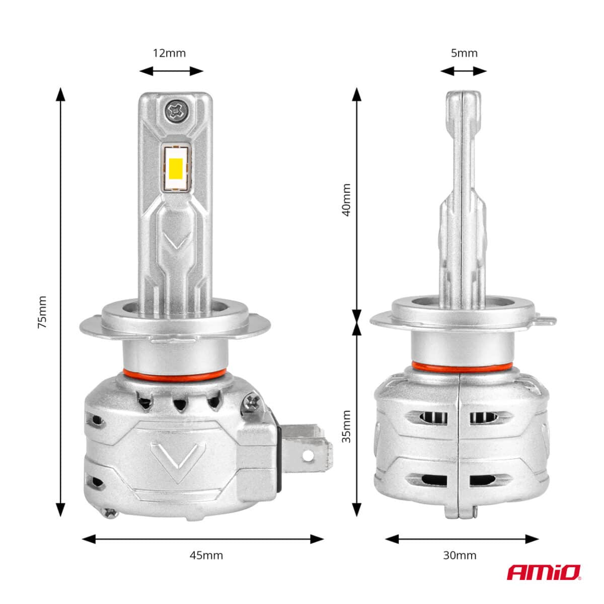 ΛΑΜΠΕΣ LED H7/Η18 10-16V 72W 6.500K 7920lm CANBUS (ΑΝΕΜΙΣΤΗΡΑΚΙ) X2 SERIES AMIO - 2ΤΕΜ. - Image 3