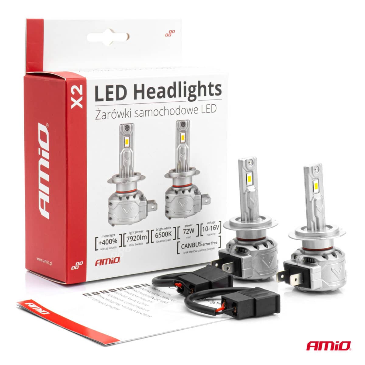 ΛΑΜΠΕΣ LED H7/Η18 10-16V 72W 6.500K 7920lm CANBUS (ΑΝΕΜΙΣΤΗΡΑΚΙ) X2 SERIES AMIO - 2ΤΕΜ. - Image 6