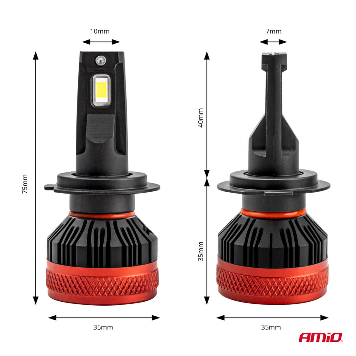 ΛΑΜΠΕΣ LED H7 9-16V 90W 6.500K 9900lm CAN BUS (ME ΑΝΕΜΙΣΤΗΡΑΚΙ) X3 SERIES AMIO - 2ΤΕΜ. - Image 4