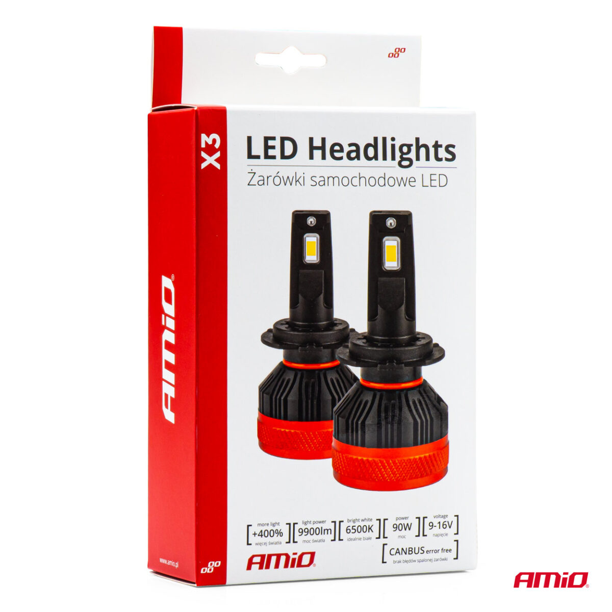 ΛΑΜΠΕΣ LED CAN-BUS HΒ4 9006 9>16V 90W 6.500K 9900lm (ΜΕ ΑΝΕΜΙΣΤΗΡΑΚΙ) X3 SERIES AMIO - 2 Τεμ. - Image 7