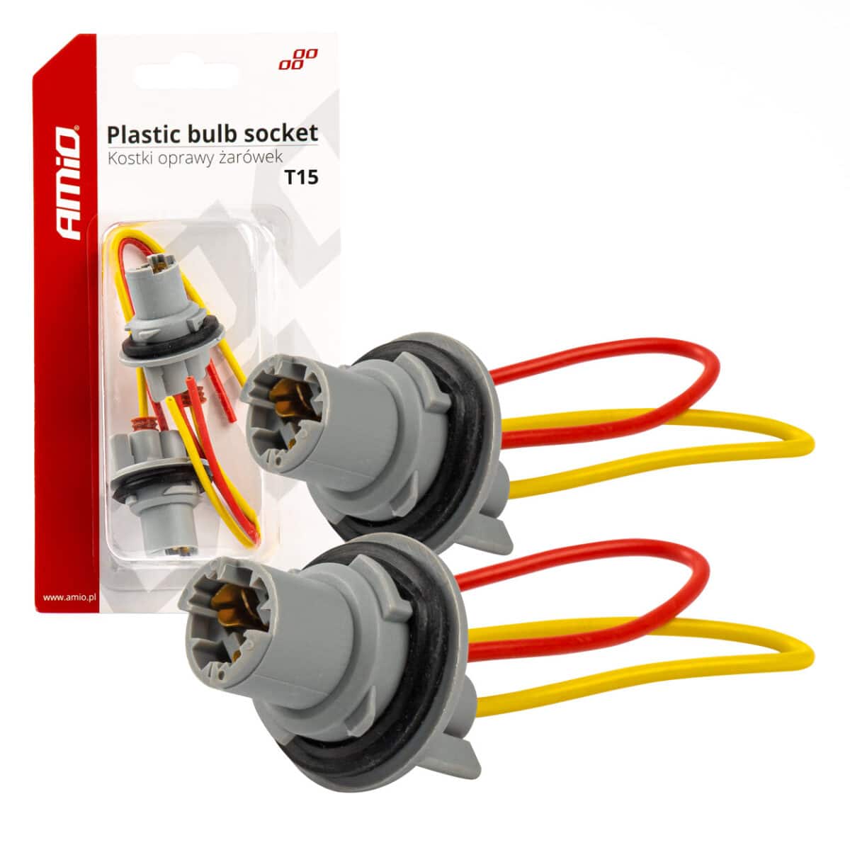 ΦΙΣΑ 12/24V ΓΙΑ ΛΑΜΠΕΣ T15/W5W/W16W  ME ΚΑΛΩΔΙΟ ΑΜΙΟ - 2 ΤΕΜ. - Image 1