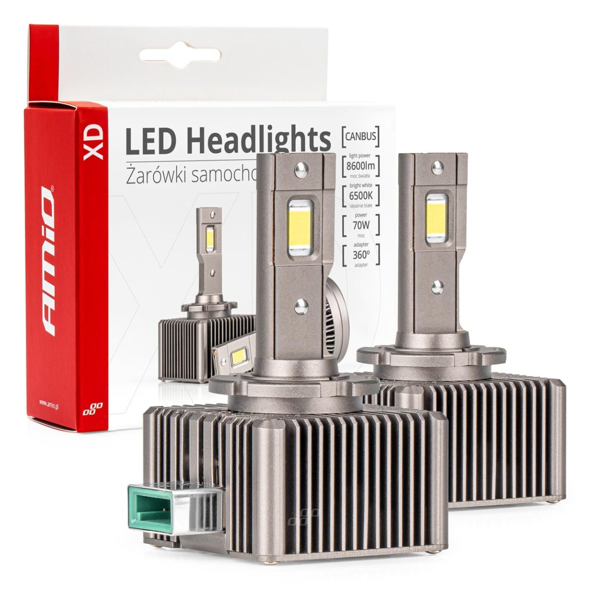 ΛΑΜΠΕΣ LED D3S 9>16V 70W 6.500K 8600lm (ΜΕ ΨΥΚΤΡΑ) XD SERIES ΑΜΙΟ - 2 ΤΕΜ. - Image 1