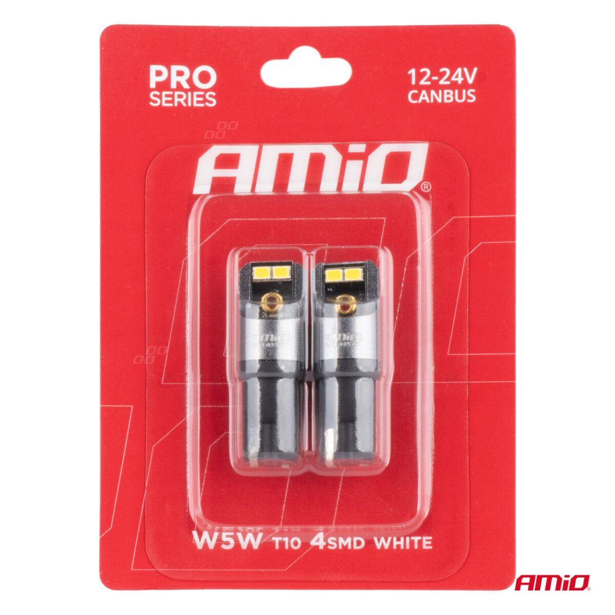 ΛΑΜΠΑΚΙΑ T10 W5W 12/24V 6.000K 4xSMD LED CAN-BUS ΛΕΥΚΟ 2016 PRO SERIES AMIO - 2 Τεμ. - Image 4