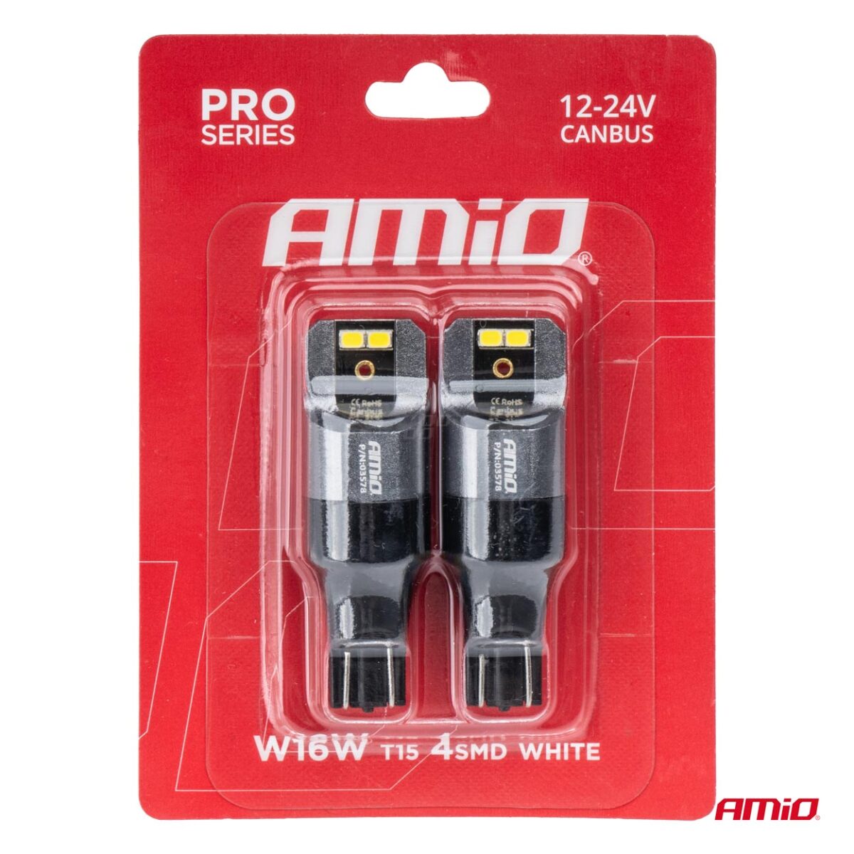 ΛΑΜΠΑΚΙΑ T15 W16W 12/24V 6.000K 4xSMD LED CAN-BUS ΛΕΥΚΟ 2016 PRO SERIES AMIO - 2 Τεμ. - Image 3