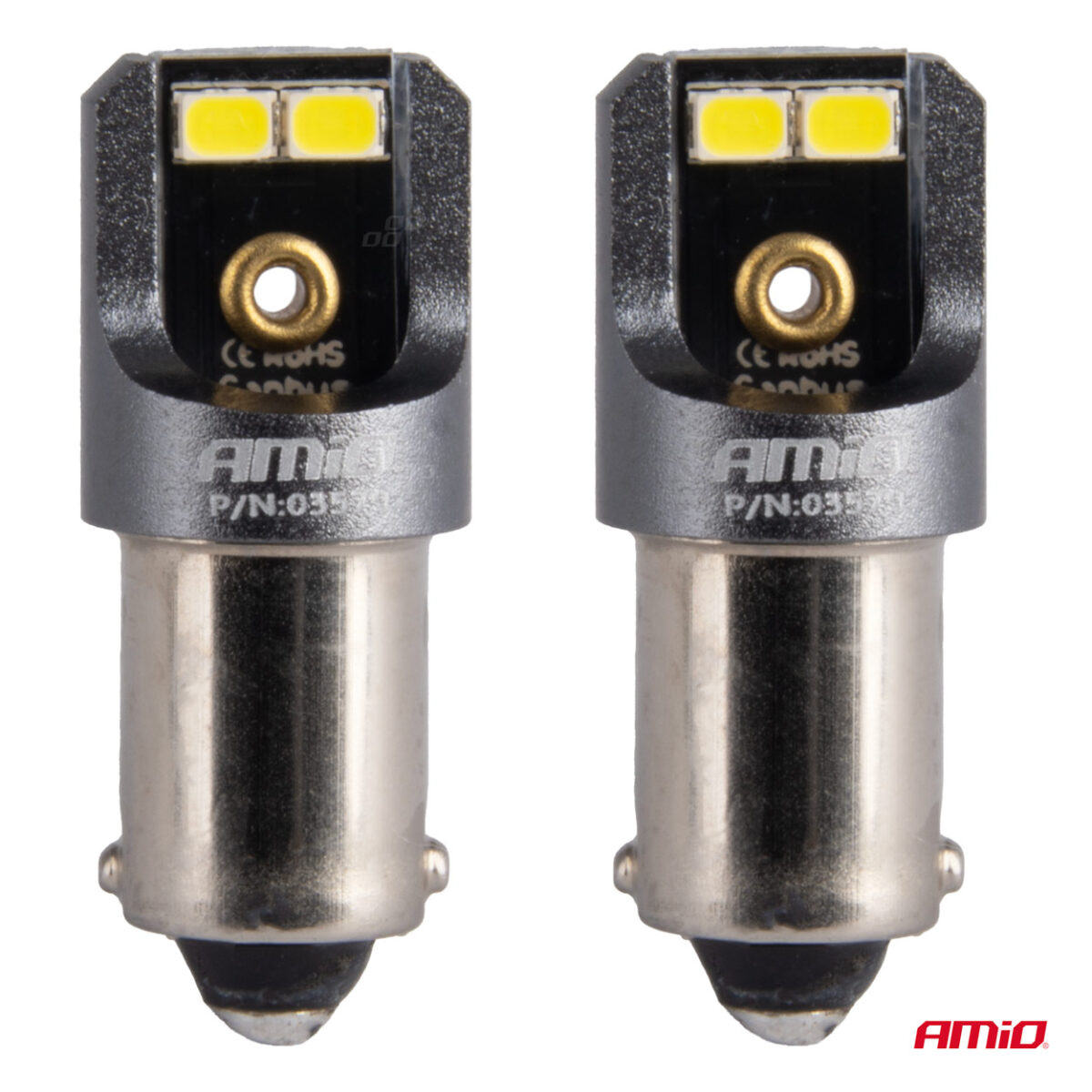 ΛΑΜΠΑΚΙΑ T4W BA9s 12/24V 6.000K 4xSMD LED CAN-BUS ΛΕΥΚΟ 2016 PRO SERIES AMIO - 2 Τεμ. - Image 2