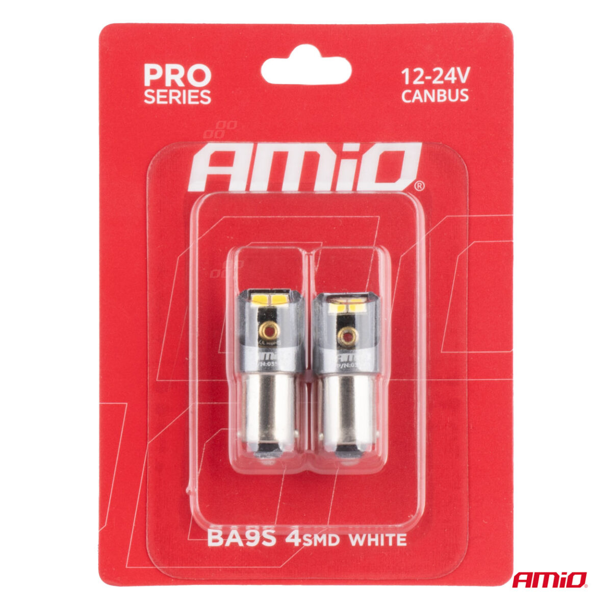 ΛΑΜΠΑΚΙΑ T4W BA9s 12/24V 6.000K 4xSMD LED CAN-BUS ΛΕΥΚΟ 2016 PRO SERIES AMIO - 2 Τεμ. - Image 4