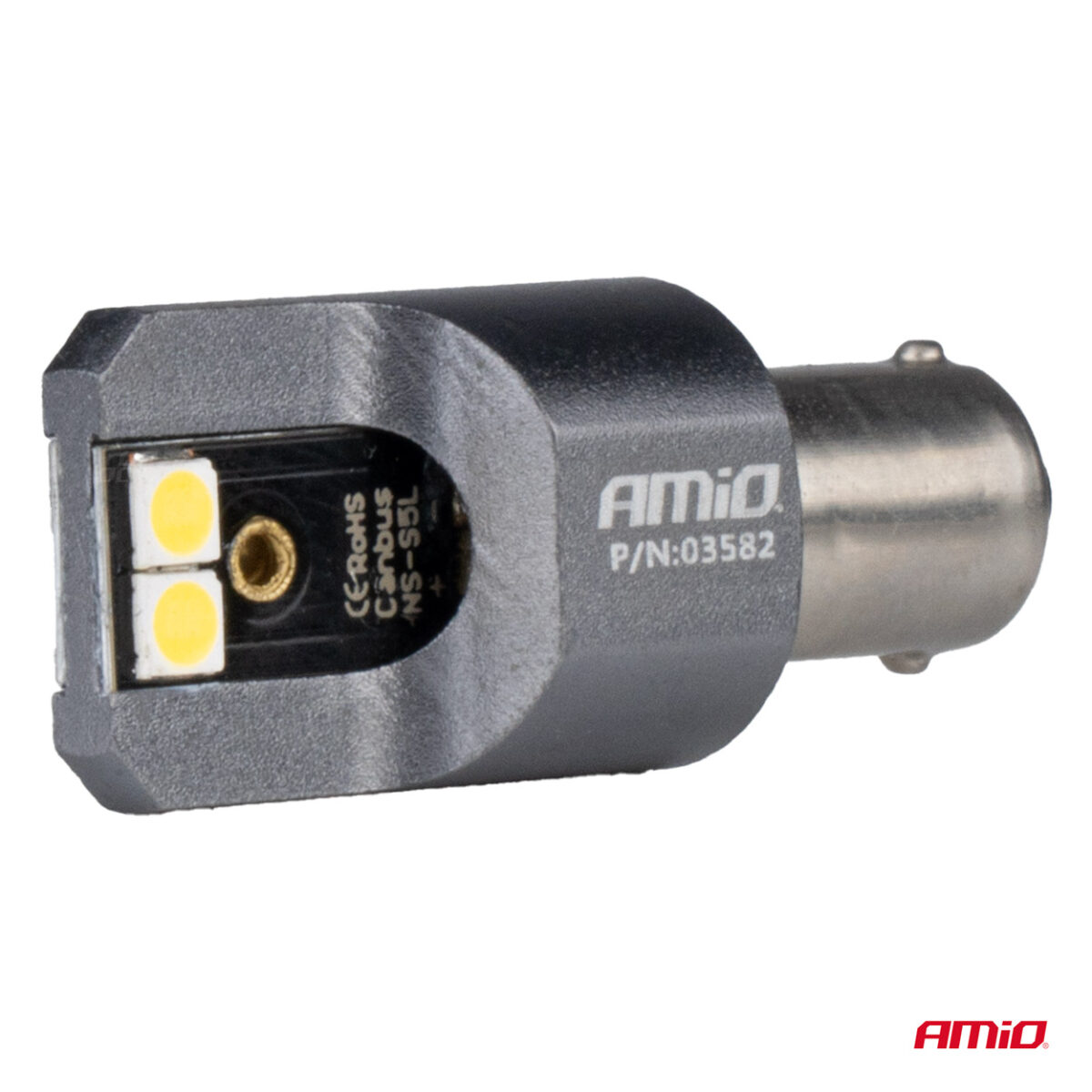 ΛΑΜΠΕΣ T4W BA9s 12/24V 6.000K 4xSMD LED FULL CAN-BUS ΛΕΥΚΟ 3030 PRO SERIES AMIO - 2 ΤΕΜ. - Image 3