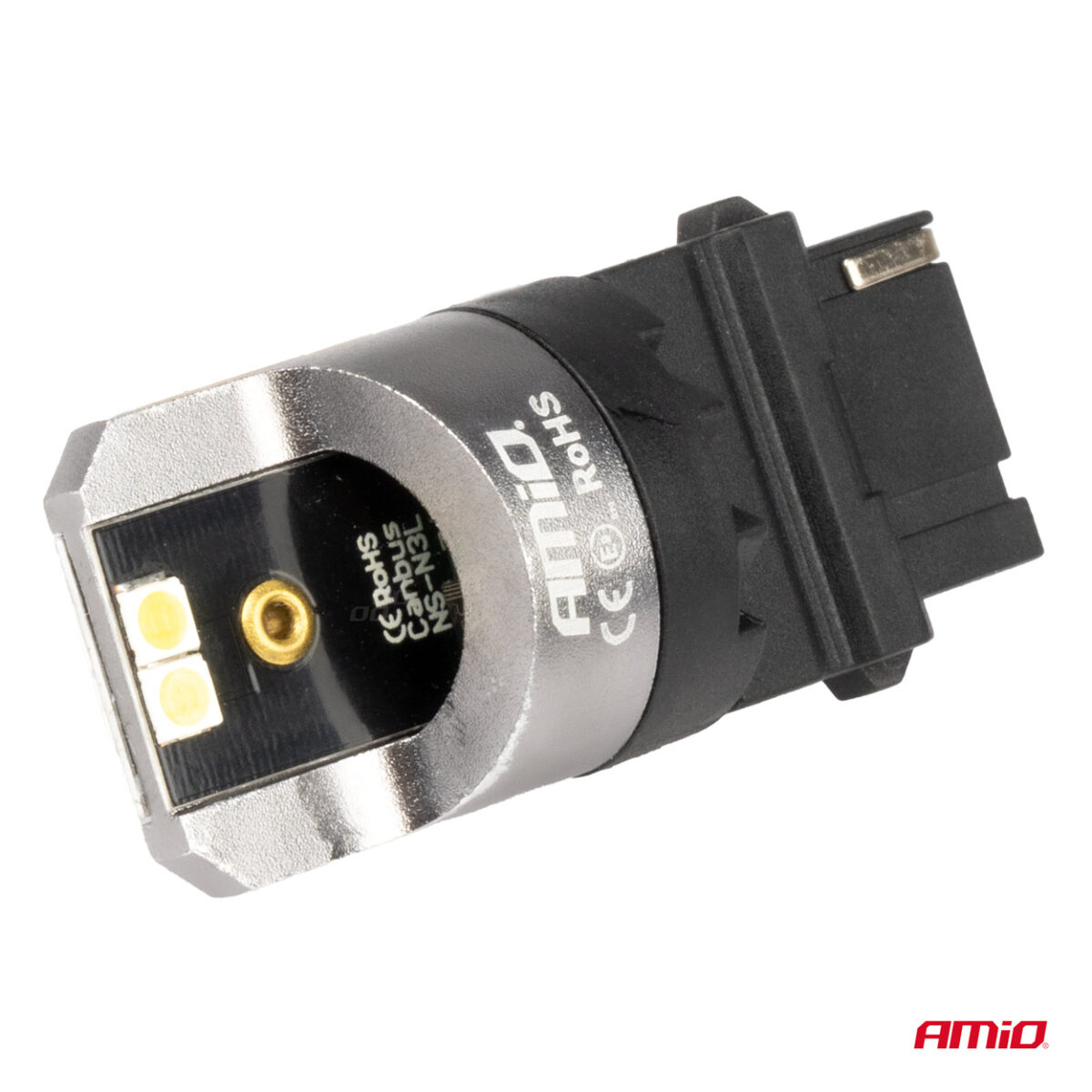 ΛΑΜΠΕΣ P27W 12/24V 6.000K 4SMD LED CAN-BUS ΛΕΥΚΑ PRO SERIES AMIO - 2 ΤΕΜ. - Image 3