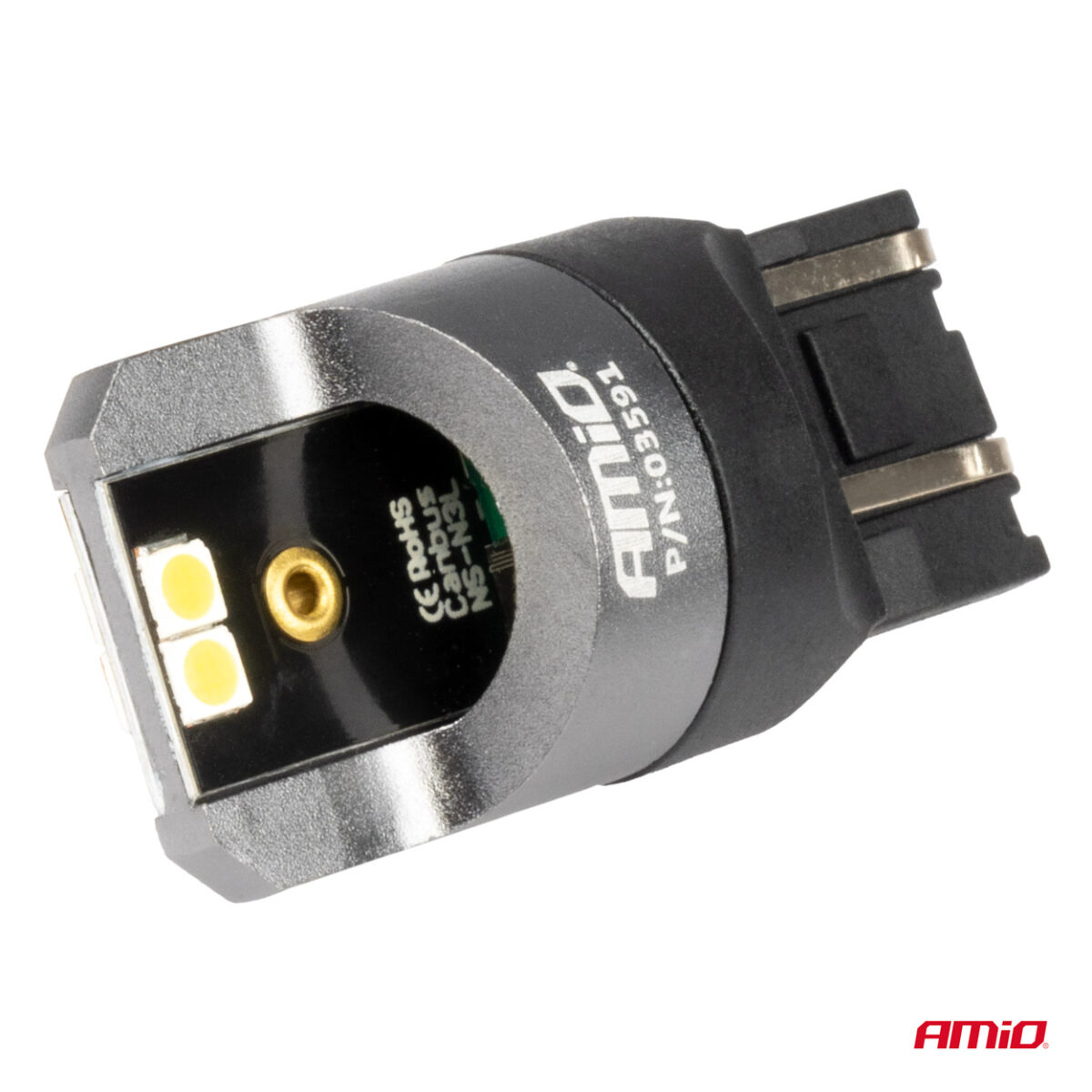 ΛΑΜΠΑΚΙΑ W21/5W 7443 12/24V 6.000K 4xSMD LED CAN-BUS ΛΕΥΚΟ PRO SERIES AMIO - 2 Τεμ. - Image 3