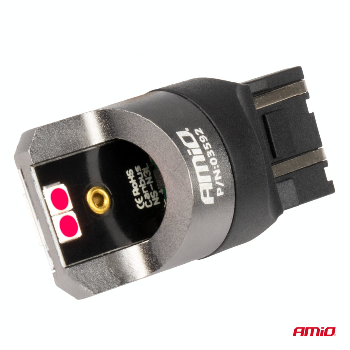 ΛΑΜΠΑΚΙΑ W21/5W 7443 12/24V 6.000K 4xSMD LED CAN-BUS ΚΟΚΚΙΝΟ PRO SERIES AMIO - 2 Τεμ. - Image 3
