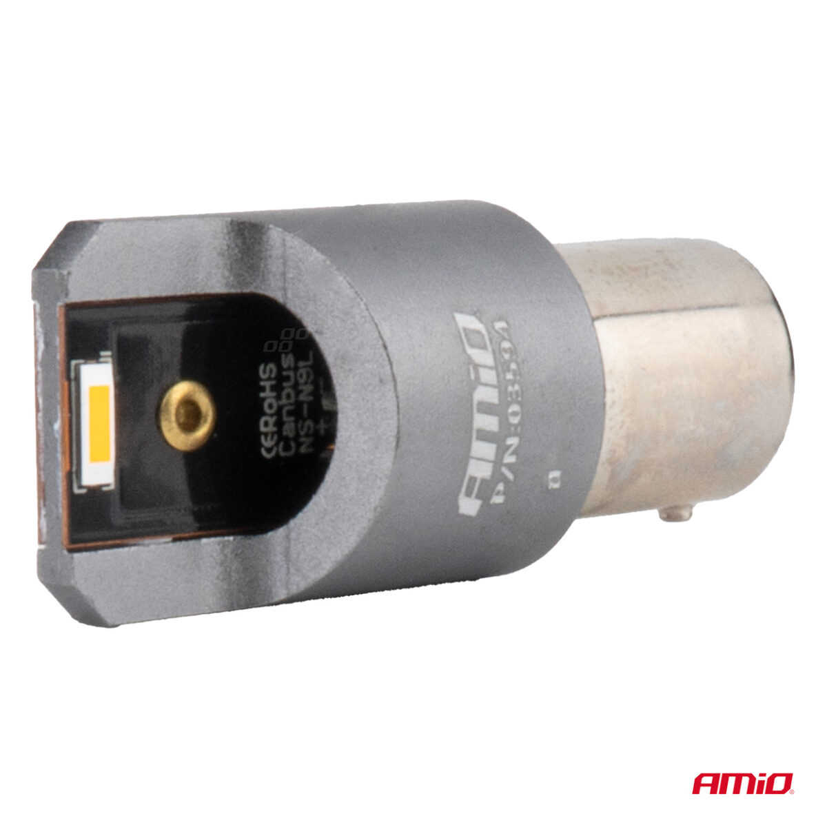 ΛΑΜΠΑΚΙΑ PY21W BAU15s 12/24V 6.000K 2xSMD LED FULL CAN-BUS ΠΟΡΤΟΚΑΛΙ PRO SERIES AMIO - 2 Τεμ. - Image 3