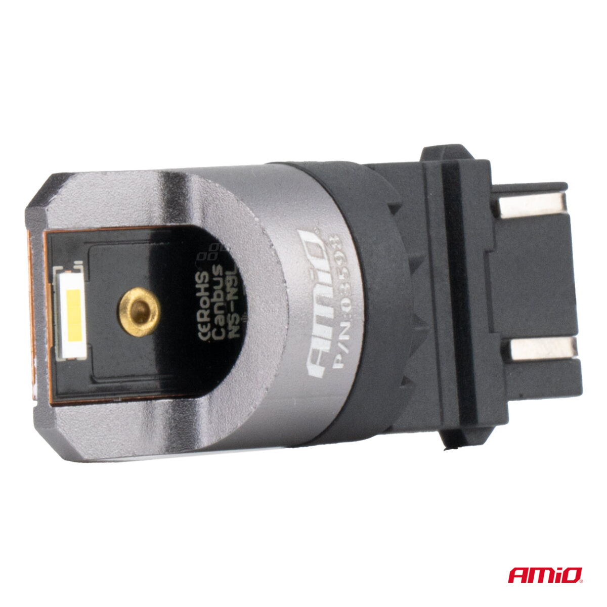 ΛΑΜΠΑΚΙΑ P27/7W 3157 12/24V 6.000K 2xSMD LED FULL CAN-BUS ΛΕΥΚΟ PRO SERIES AMIO - 2 Τεμ. - Image 3