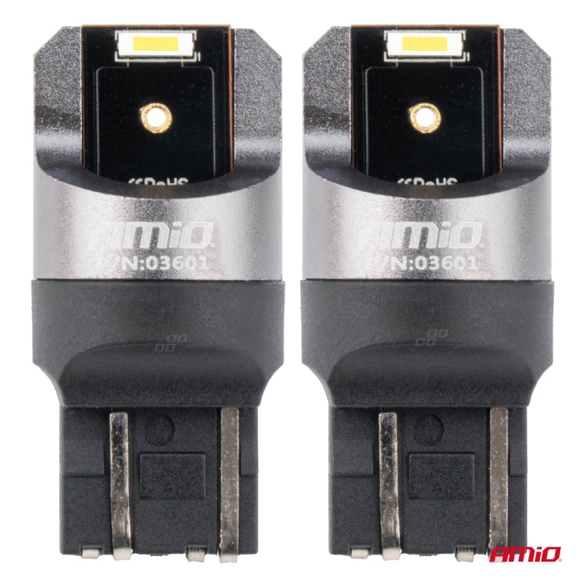 ΛΑΜΠΑΚΙΑ W21/5W 7443 12/24V 6.000K 2xSMD LED FULL CAN-BUS ΛΕΥΚΟ PRO SERIES  AMIO - 2 Τεμ. - Image 2