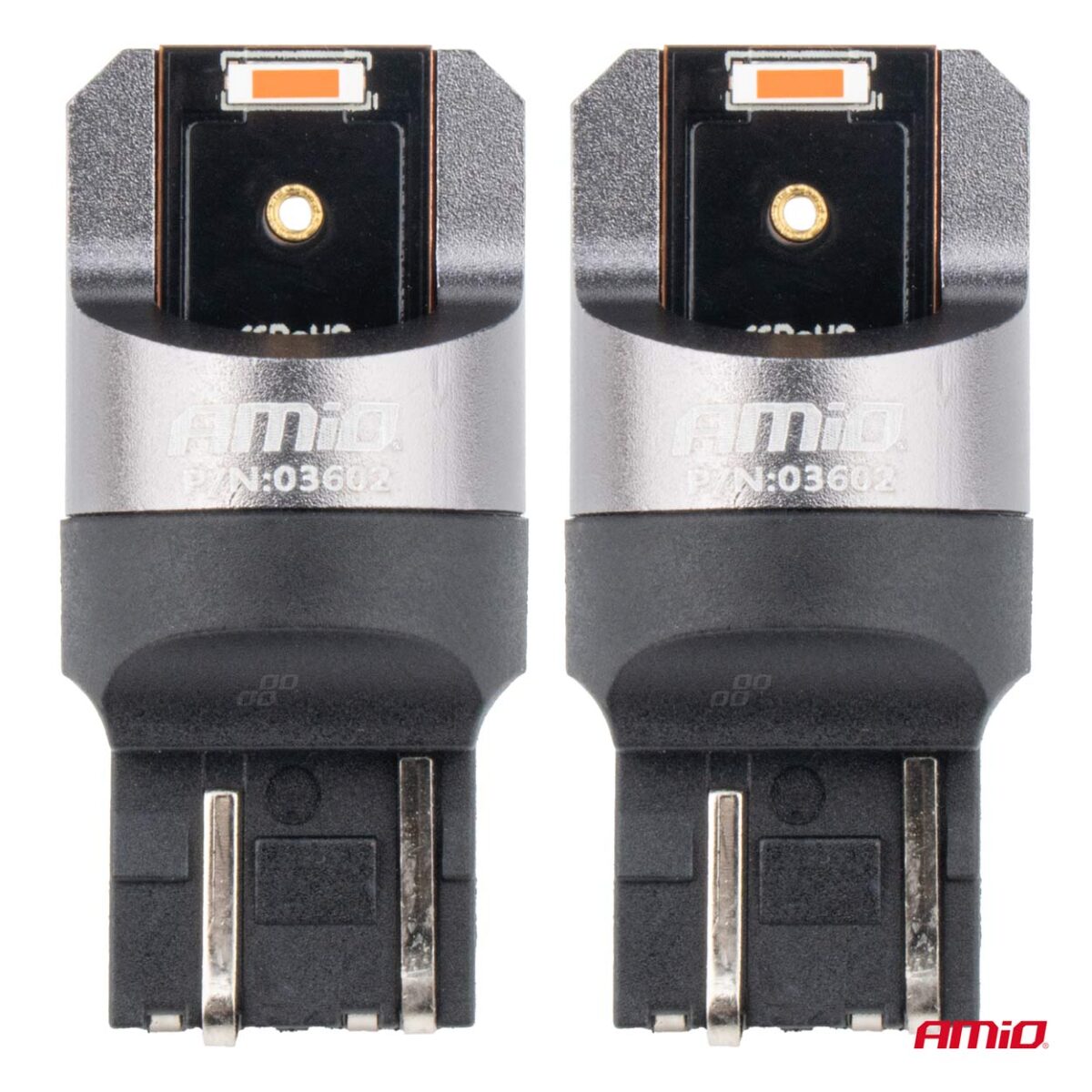ΛΑΜΠΑΚΙΑ W21/5W 7443 12/24V 6.000K 2xSMD LED FULL CAN-BUS ΚΟΚΚΙΝΟ PRO SERIES  AMIO - 2 Τεμ. - Image 2