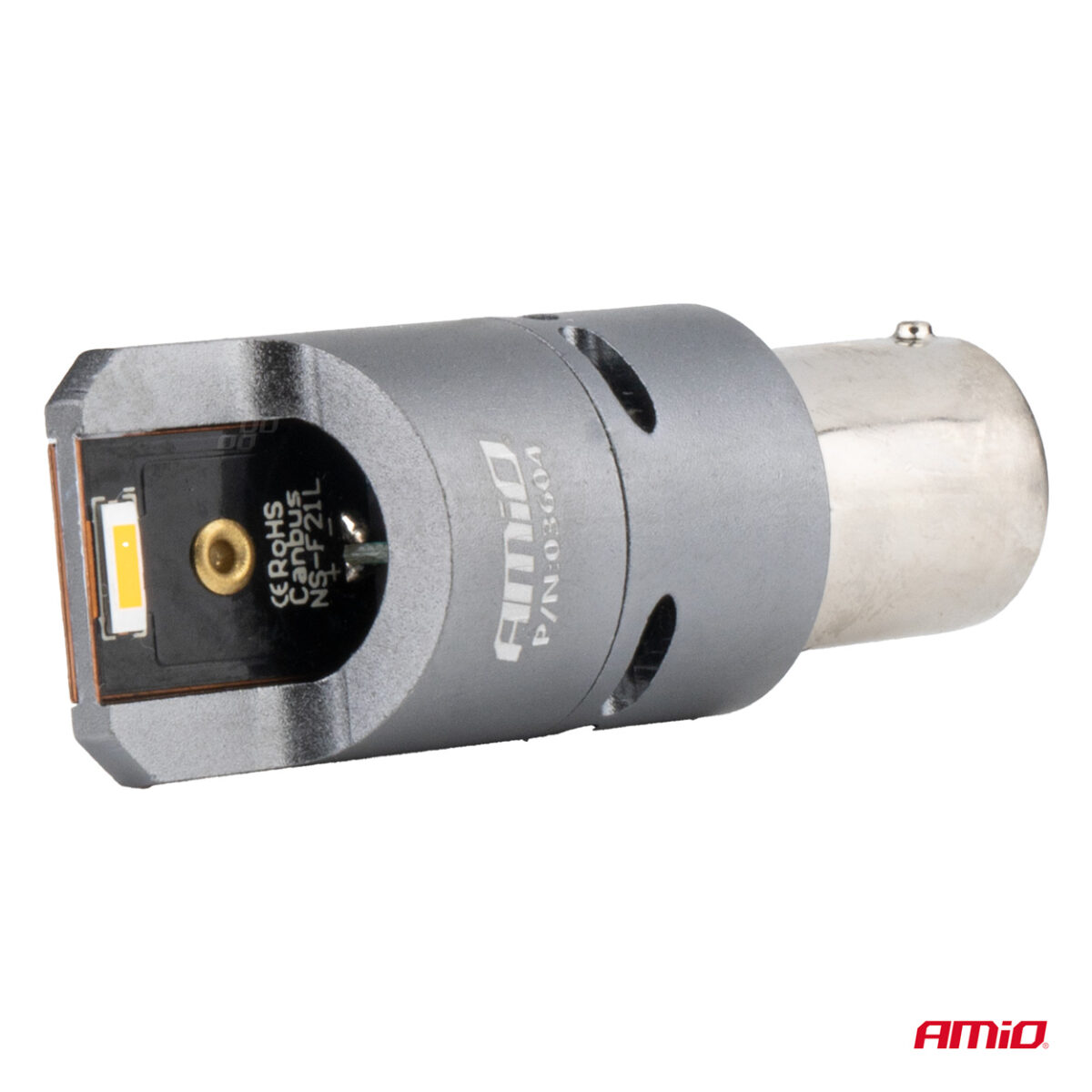 ΛΑΜΠΑΚΙΑ PY21W BAU15s 12/24V 6.000K 2xSMD LED FULL CAN-BUS(ΜΕ ΑΝΕΜΙΣΤΗΡΑΚΙ) ΠΟΡΤΟΚΑΛΙ PRO SERIES AMIO - 2 Τεμ. - Image 3
