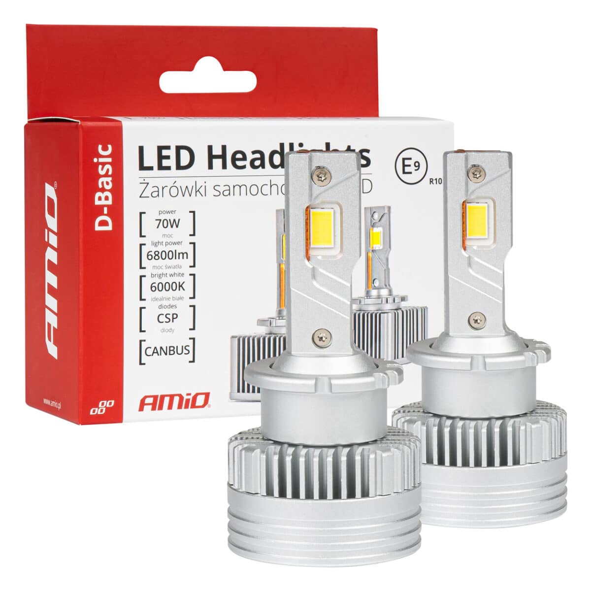 ΛΑΜΠΕΣ LED D4S/D4R 12V 6.000K 6800lm CAN-BUS D-BASIC SERIES AMIO - 2 Τεμ. - Image 1