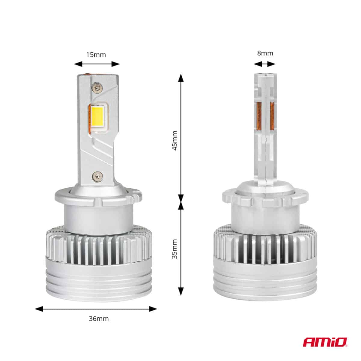 ΛΑΜΠΕΣ LED D4S/D4R 12V 6.000K 6800lm CAN-BUS D-BASIC SERIES AMIO - 2 Τεμ. - Image 3