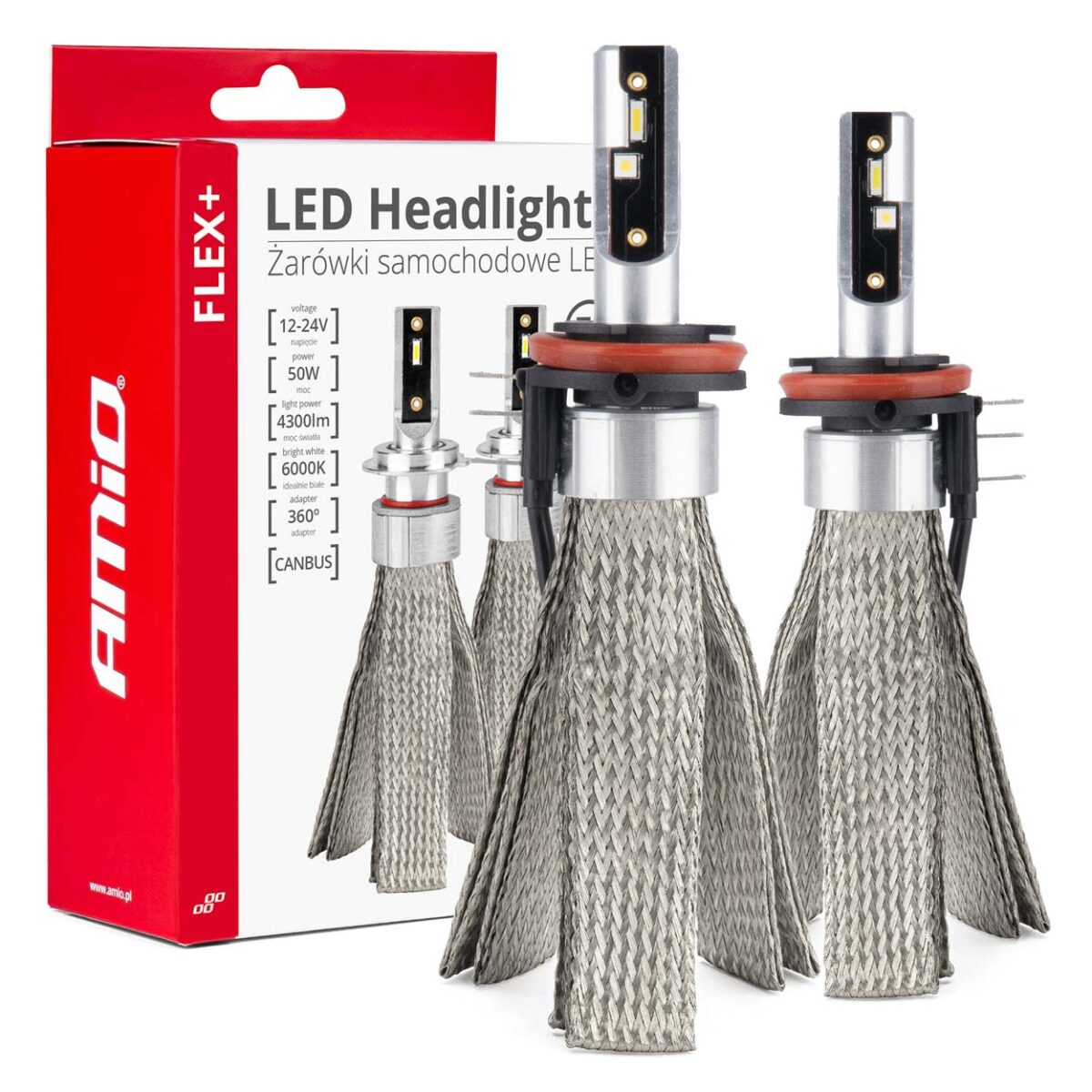 ΛΑΜΠΕΣ LED H15  4300lm 12-24V - 50W - 6000K AMIO - 2 Τεμ. - Image 1